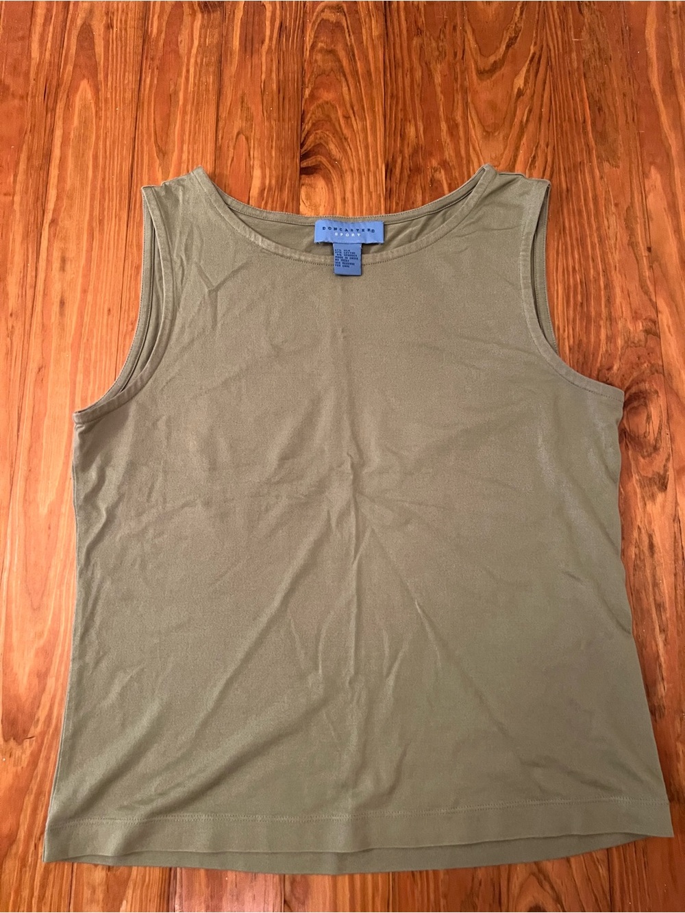 Women’s Doncaster Sport Olive Green Silk Blend Sleeveless Tank Top Size M(?)